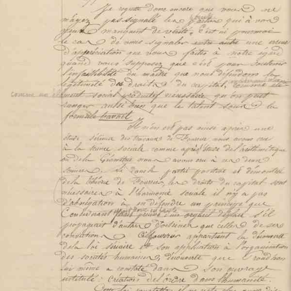 Jean-Baptiste André Godin à Alexandre Chaseray, entre le 21 décembre 1849 et le 21 janvier 1850