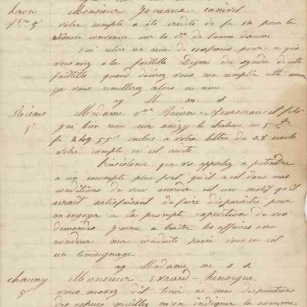 Jean-Baptiste André Godin à monsieur Lhomme, 4 décembre [1849]