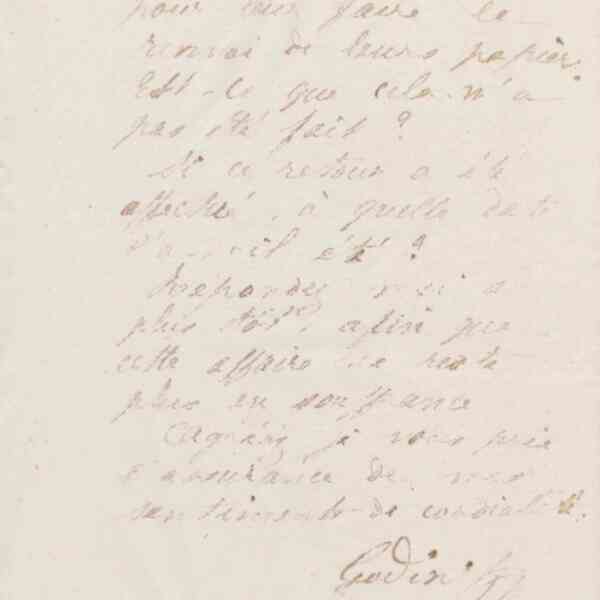 Jean-Baptiste André Godin à Alfred Denisart, 15 juin 1873