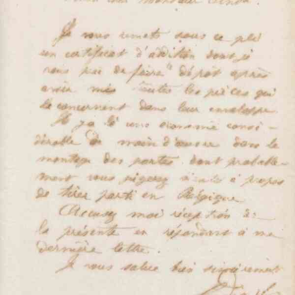 Jean-Baptiste André Godin à Eugène André, 28 mai 1872
