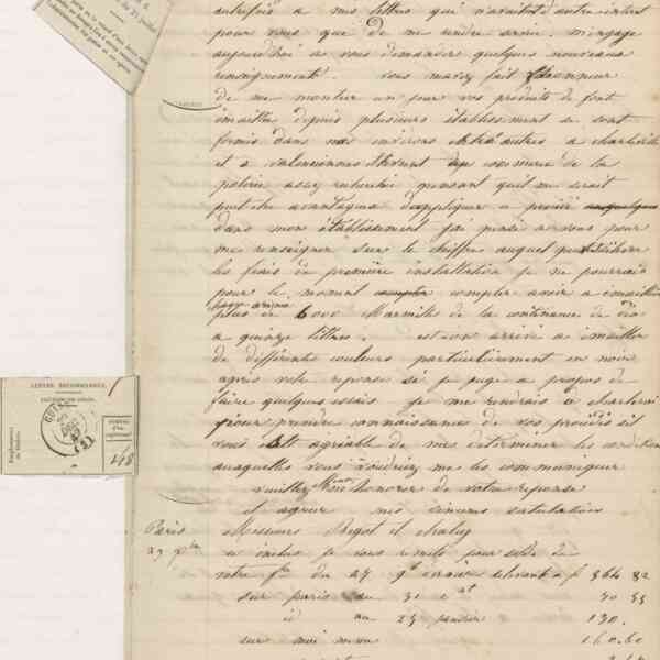 Jean-Baptiste André Godin à monsieur L. Bernus, 29 décembre 1847