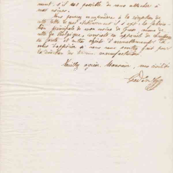 Jean-Baptiste André Godin à monsieur Rohr, 27 août 1871