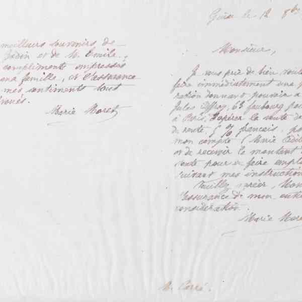 Marie Moret à Marina Leymarie, 11 octobre 1877