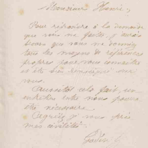 Jean-Baptiste André Godin à Émile Henri, 16 juillet 1873