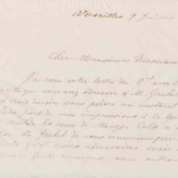 Jean-Baptiste André Godin à Alexandre Tisserant, 9 juillet 1873