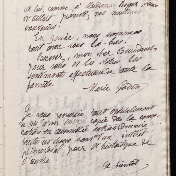 Marie Moret à Henri Buridant, 9 mai 1897