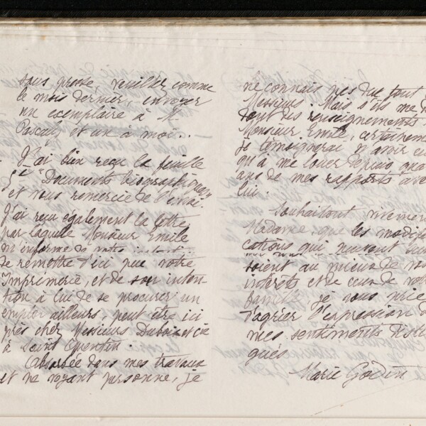 Marie Moret à madame veuve Laporte, 2 juillet 1897