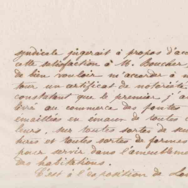 Jean-Baptiste André Godin au président de la Chambre syndicale de la quincaillerie, 12 mars 1873