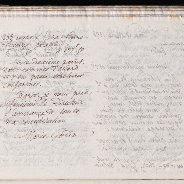 Marie Moret au directeur de la Banque cantonale de Berne, 7 mars 1896