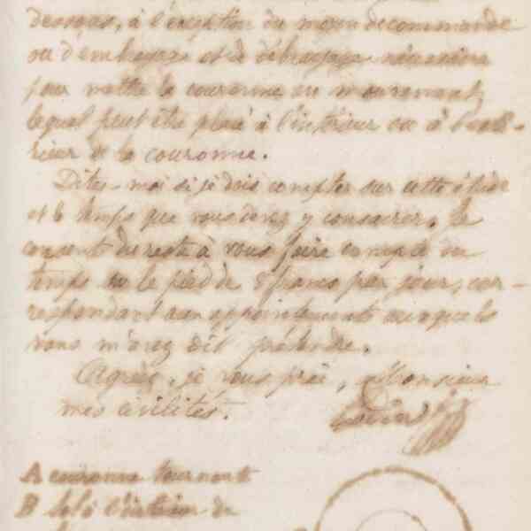 Jean-Baptiste André Godin à monsieur Gallais, 19 novembre 1872