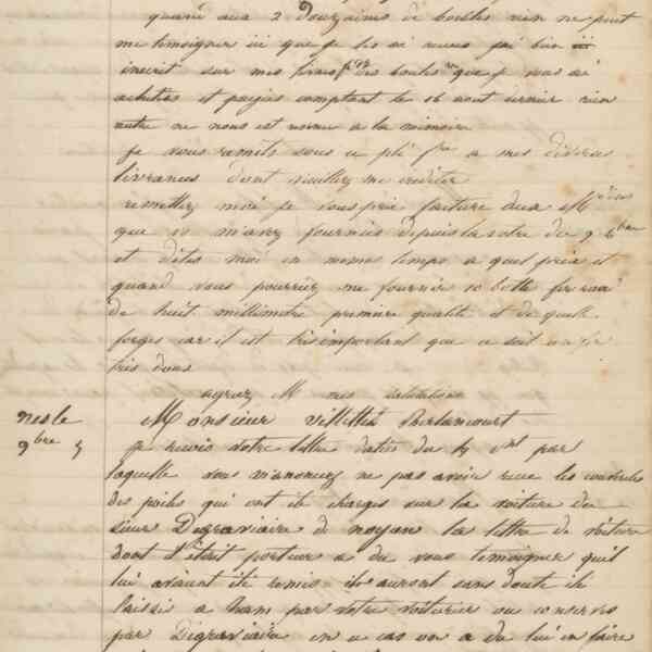 Jean-Baptiste André Godin à monsieur Bertrand, 5 novembre 1846