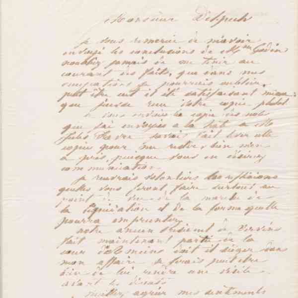 Jean-Baptiste André Godin à Alphonse Delpech, 31 janvier 1868