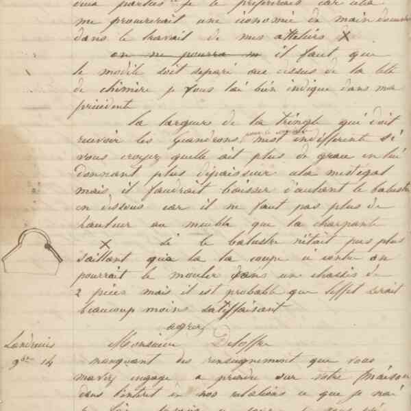 Jean-Baptiste André Godin à monsieur Deloffre, 14 novembre [1849]