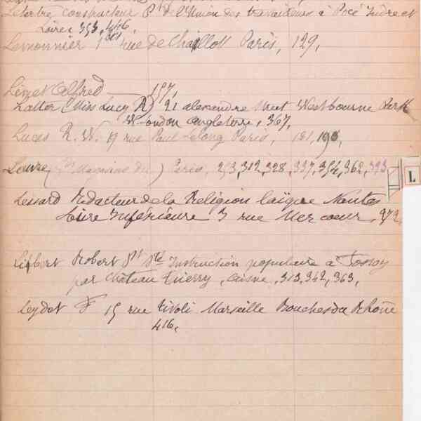 Registre CNAM FG 43 (8) - Index