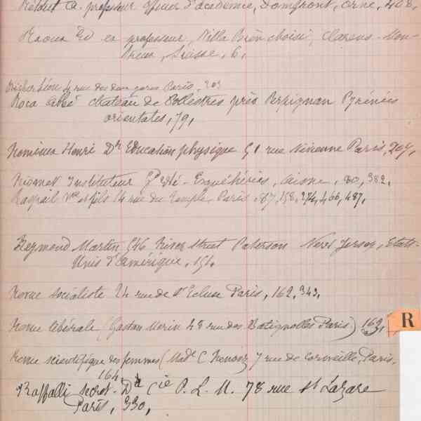 Registre CNAM FG 42 (7) - Index