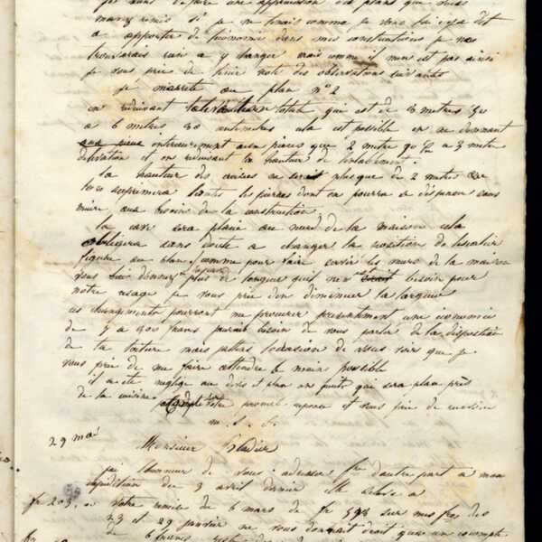Jean-Baptiste André Godin à monsieur L. Bernus, 23 mai [1846]