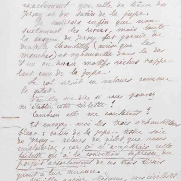 Marie Moret au Bon Marché, 31 janvier 1886