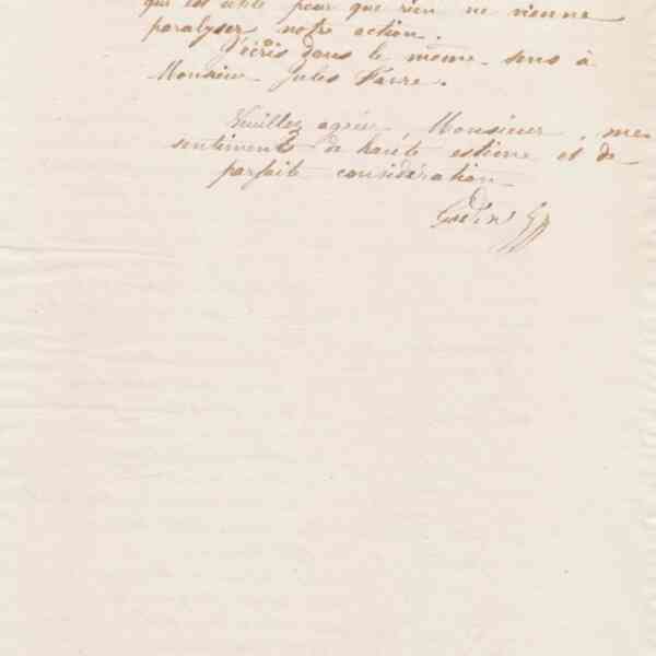 Jean-Baptiste André Godin à Odilon Barrot, 5 mars 1867