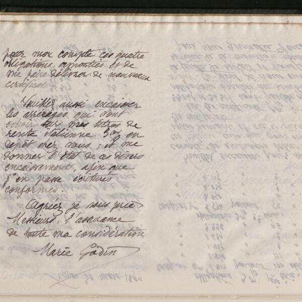 Marie Moret à Offroy, Guiard et Cie, 30 mars 1897