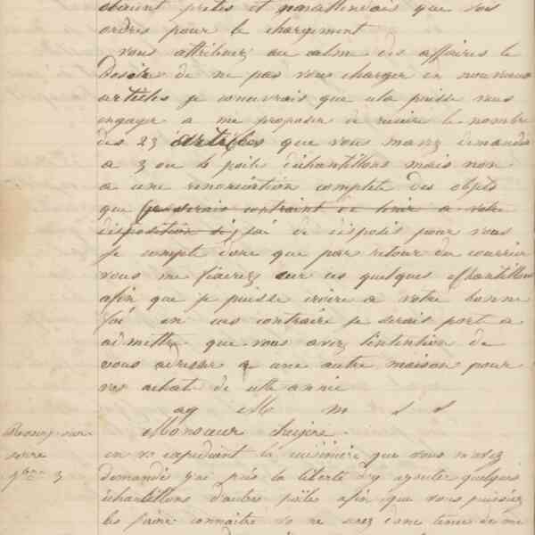 Jean-Baptiste André Godin à monsieur Letrillart, vers le 1er septembre 1849