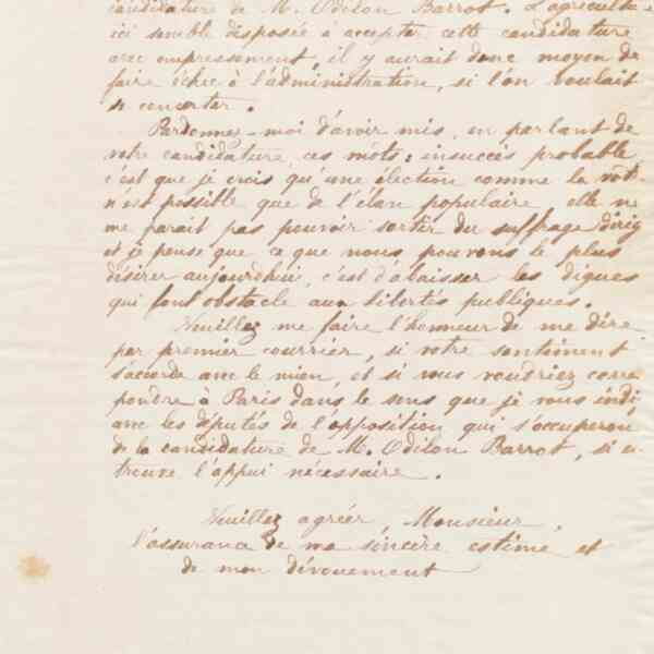 Jean-Baptiste André Godin à Alexandre Chaseray, 26 février 1867