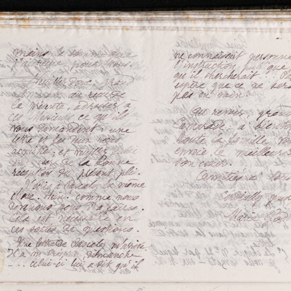 Marie Moret à Auguste Fabre, 20 octobre 1896