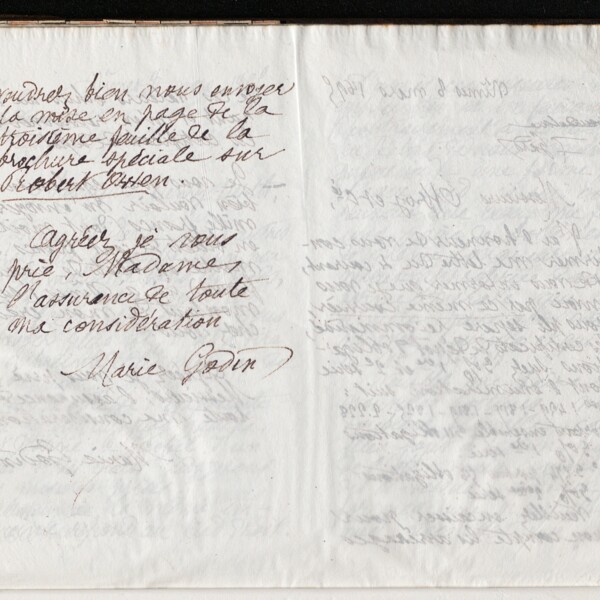 Marie Moret à madame Veuve Laporte, 5 mars 1895