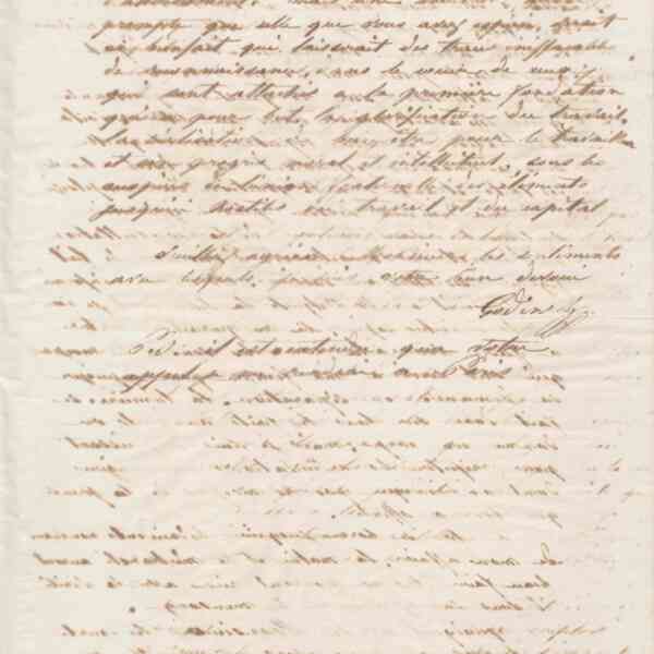 Jean-Baptiste André Godin à Jules Favre, 25 février 1865