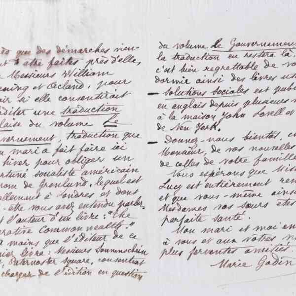 Marie Moret à Tito Pagliardini, 21 mars 1887