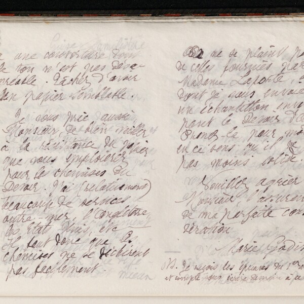 Marie Moret à monsieur Chastanier, 22 août 1897