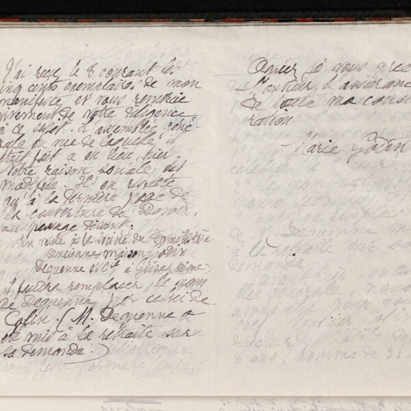Marie Moret à monsieur Chastanier, 13 septembre 1897