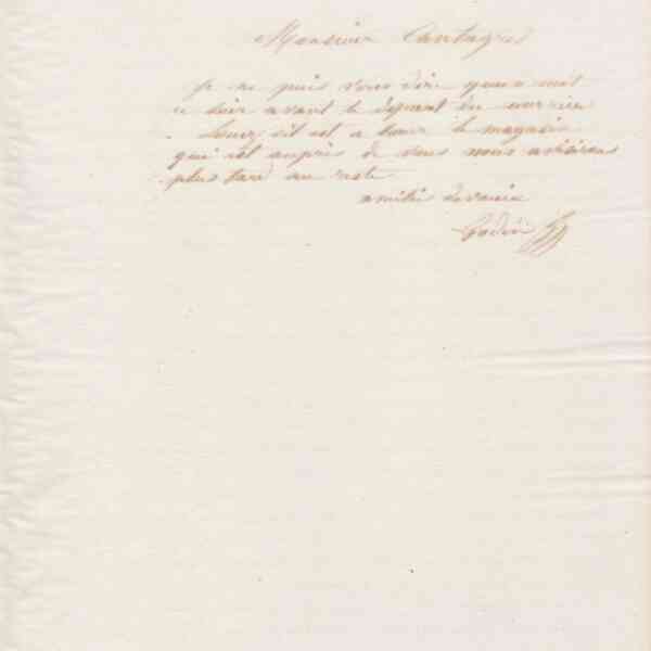 Jean-Baptiste André Godin à François Cantagrel, 22 avril 1864