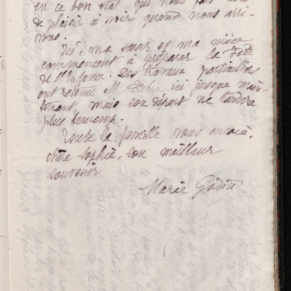 Marie Moret à Sophie Quet, 30 juillet 1897