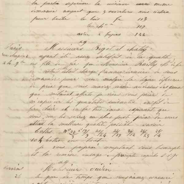 Jean-Baptiste André Godin à monsieur Defauton, 22 novembre 1847