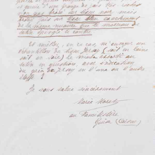 Marie Moret au Bon Marché, 4 janvier 1886