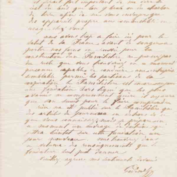 Jean-Baptiste André Godin à Nicolas Balline, 11 novembre 1869