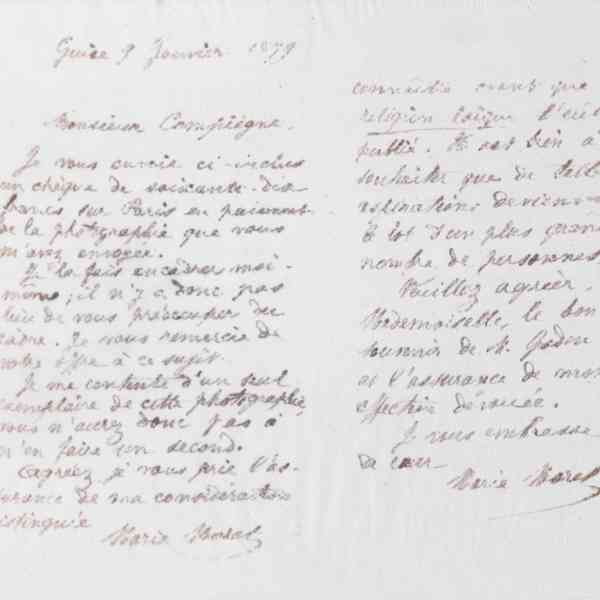 Marie Moret à Eugénie Potonié-Pierre, 6 janvier 1879