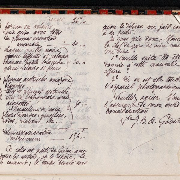 Marie Moret au chef de la gare de Nîmes, 12 novembre 1897