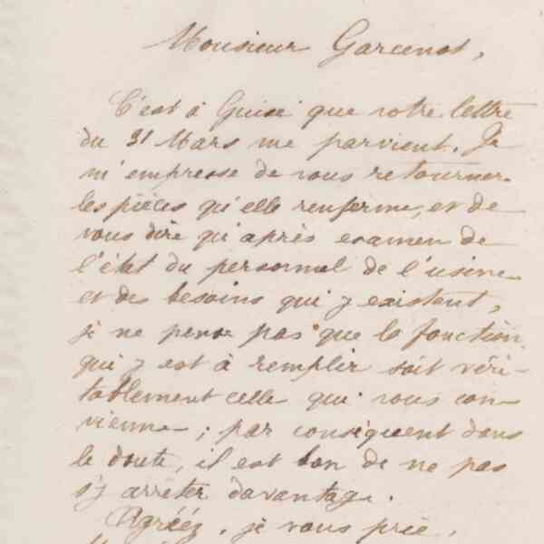 Jean-Baptiste André Godin à Eugène Heutte et Cie, 2 avril 1873