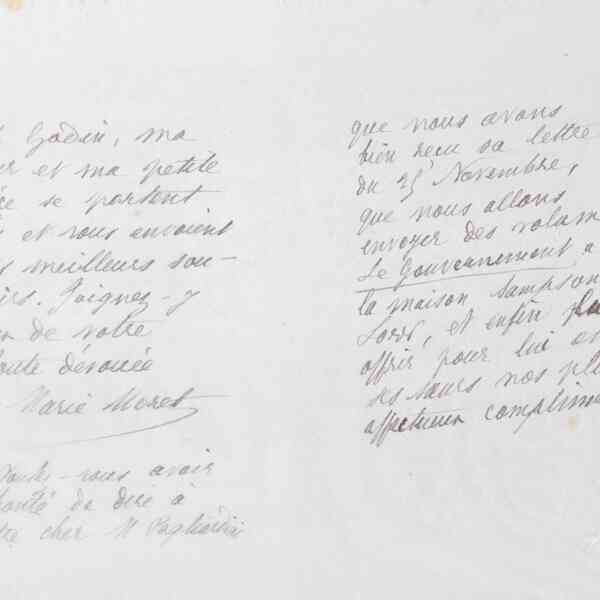 Marie Moret à Lucy Latter, 2 décembre 1885