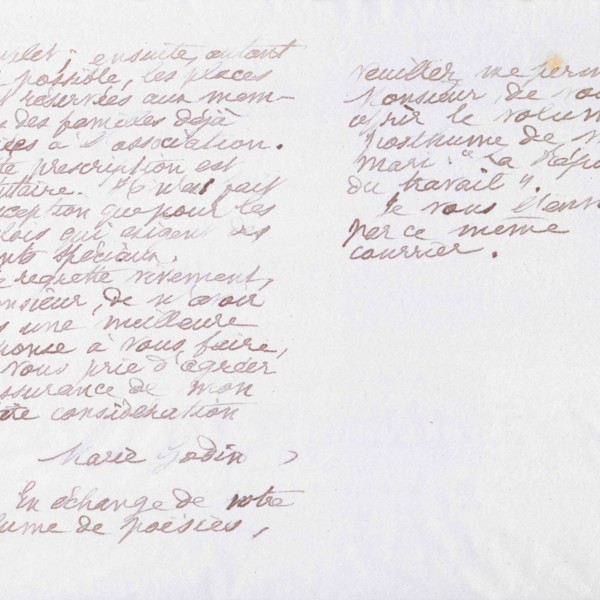 Marie Moret à Henri Brissac, 9 février 1890