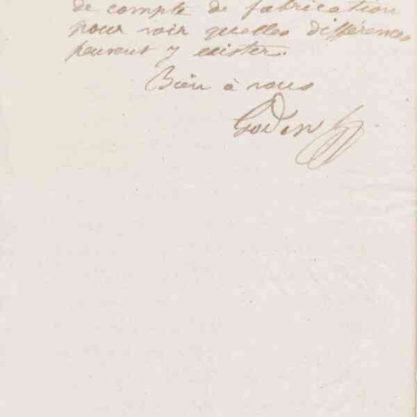 Jean-Baptiste André Godin à Alfred Denisart, 14 janvier 1874