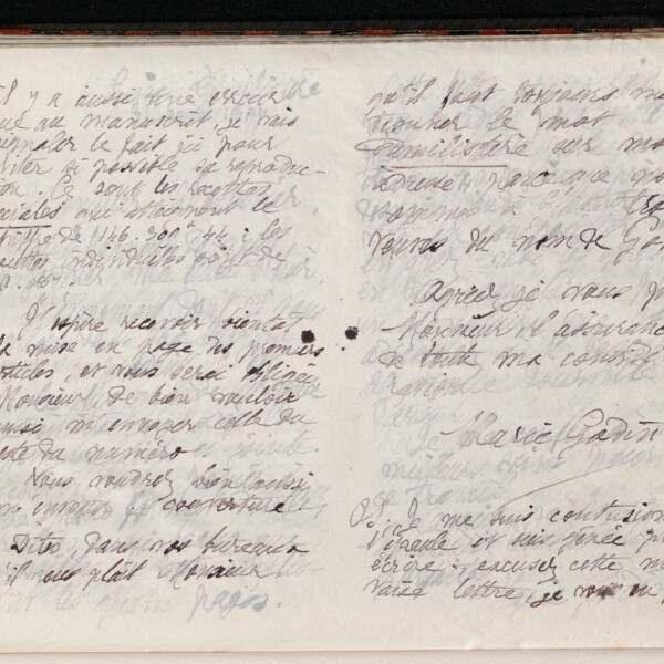 Marie Moret à monsieur Chastanier, 30 août 1897