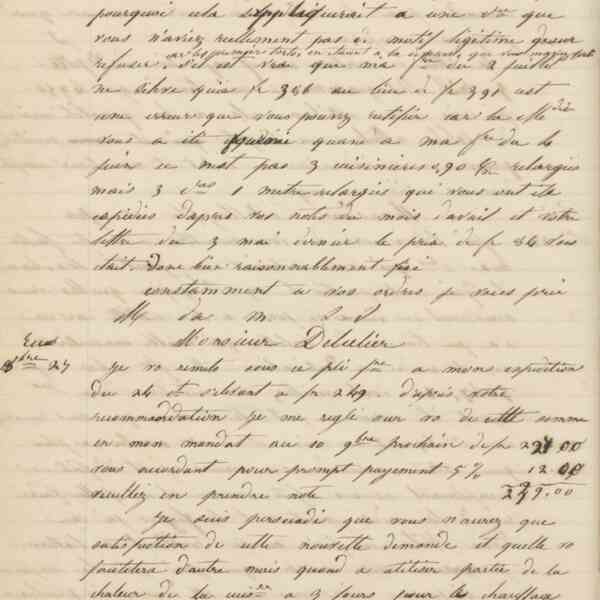 Jean-Baptiste André Godin à monsieur Delulier, 24 octobre 1847