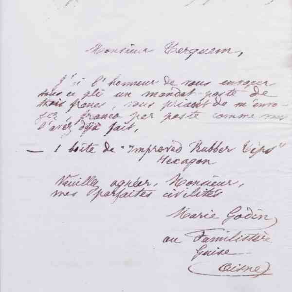 Marie Moret à Émile Terquem, 15 juillet 1887