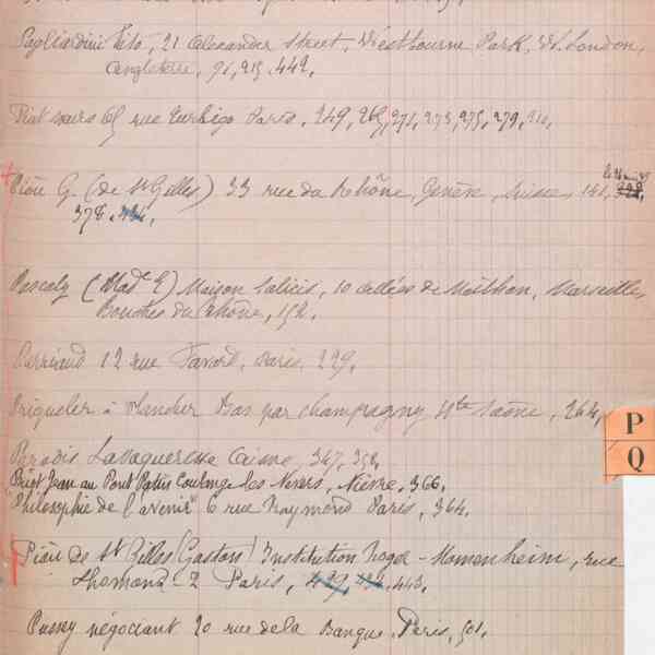 Registre CNAM FG 42 (7) - Index