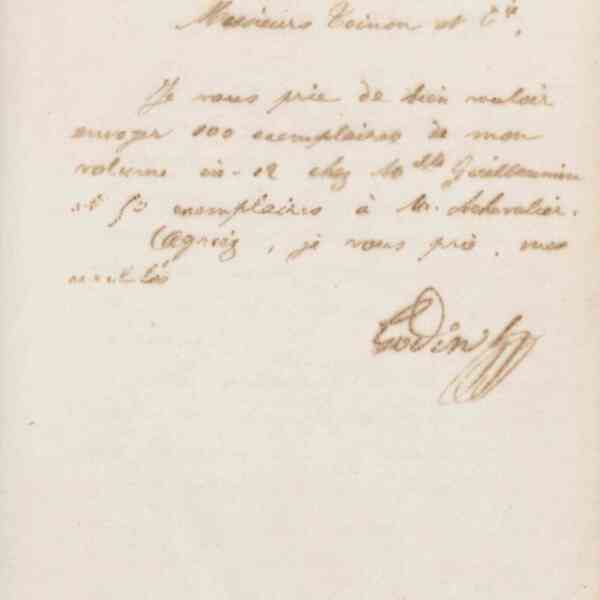 Jean-Baptiste André Godin à L. Toinon et Cie, 31 mai 1872