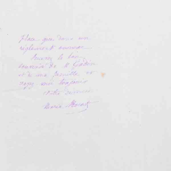 Marie Moret à Antoine Massoulard, 25 août 1879