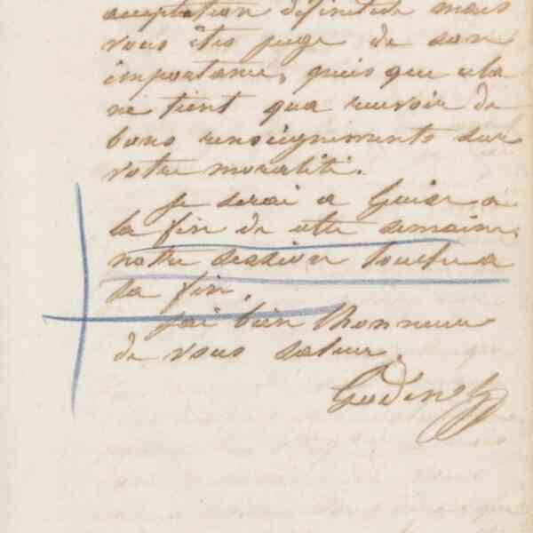 Jean-Baptiste André Godin à monsieur Dupont, 29 août 1872