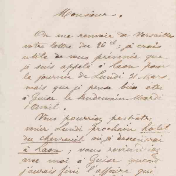 Jean-Baptiste André Godin à Charles Marie, 28 mars 1873